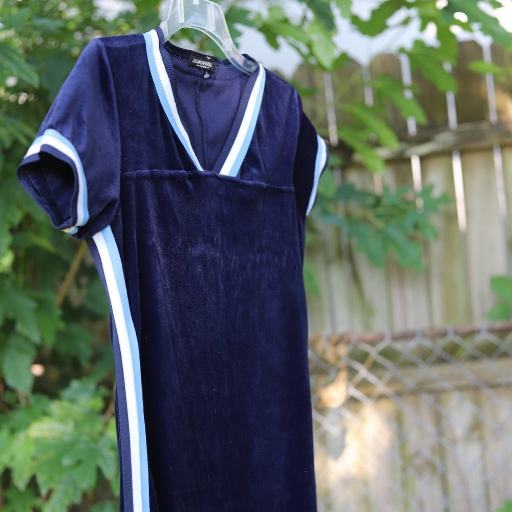 Vintage| sporty velvet maxi dress